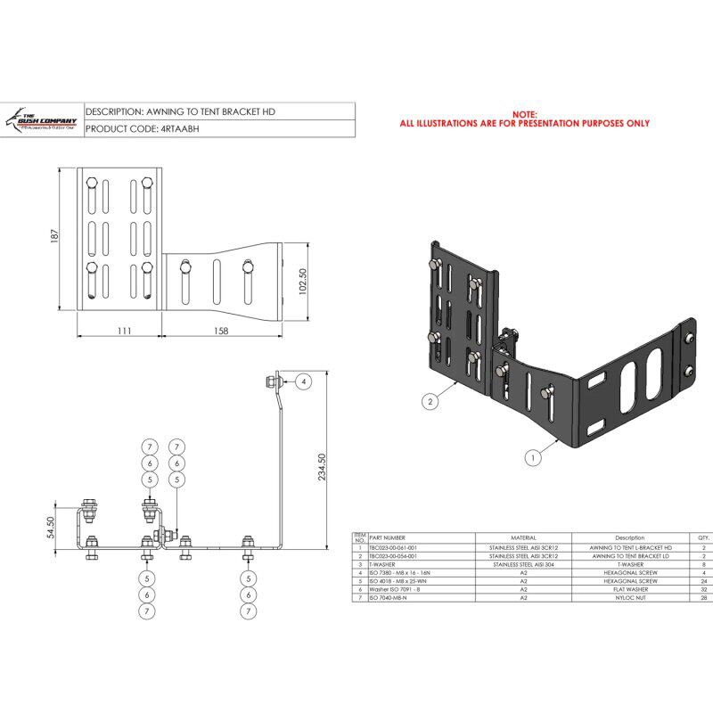 Langl&ouml;cher zur Montage vieler Markisen.
