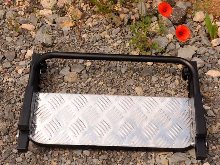 Faltbarer Radtritt: Flaches Packma&szlig;!