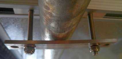 Befestigungsplatte Edelstahl f&uuml;r Dachzelte.